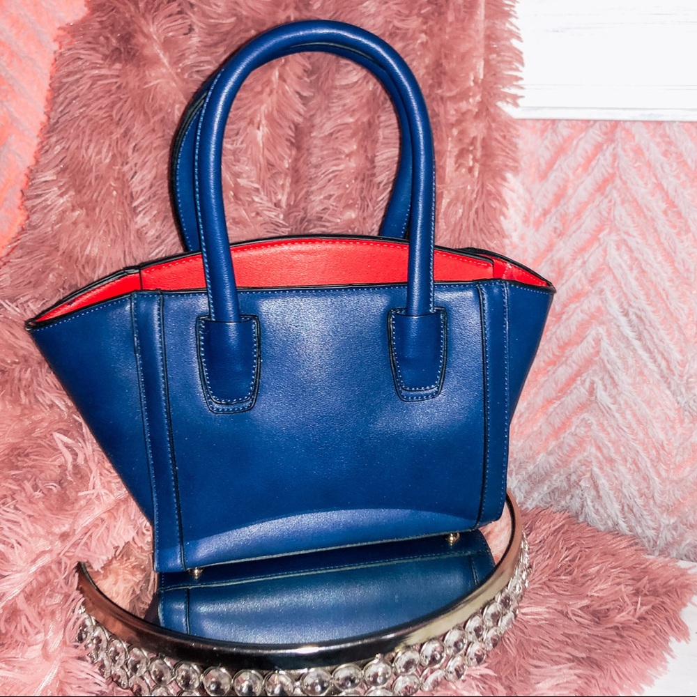 Navy satchel bag